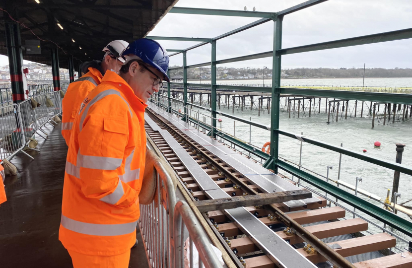 Bob inspects the £20 million repair programme at Ryde Railway Pier. 
